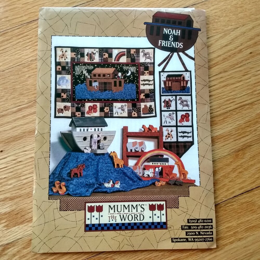 Vintage 90s Noah's Ark Wall Quilt Sewing Pattern by Debbie Mumm